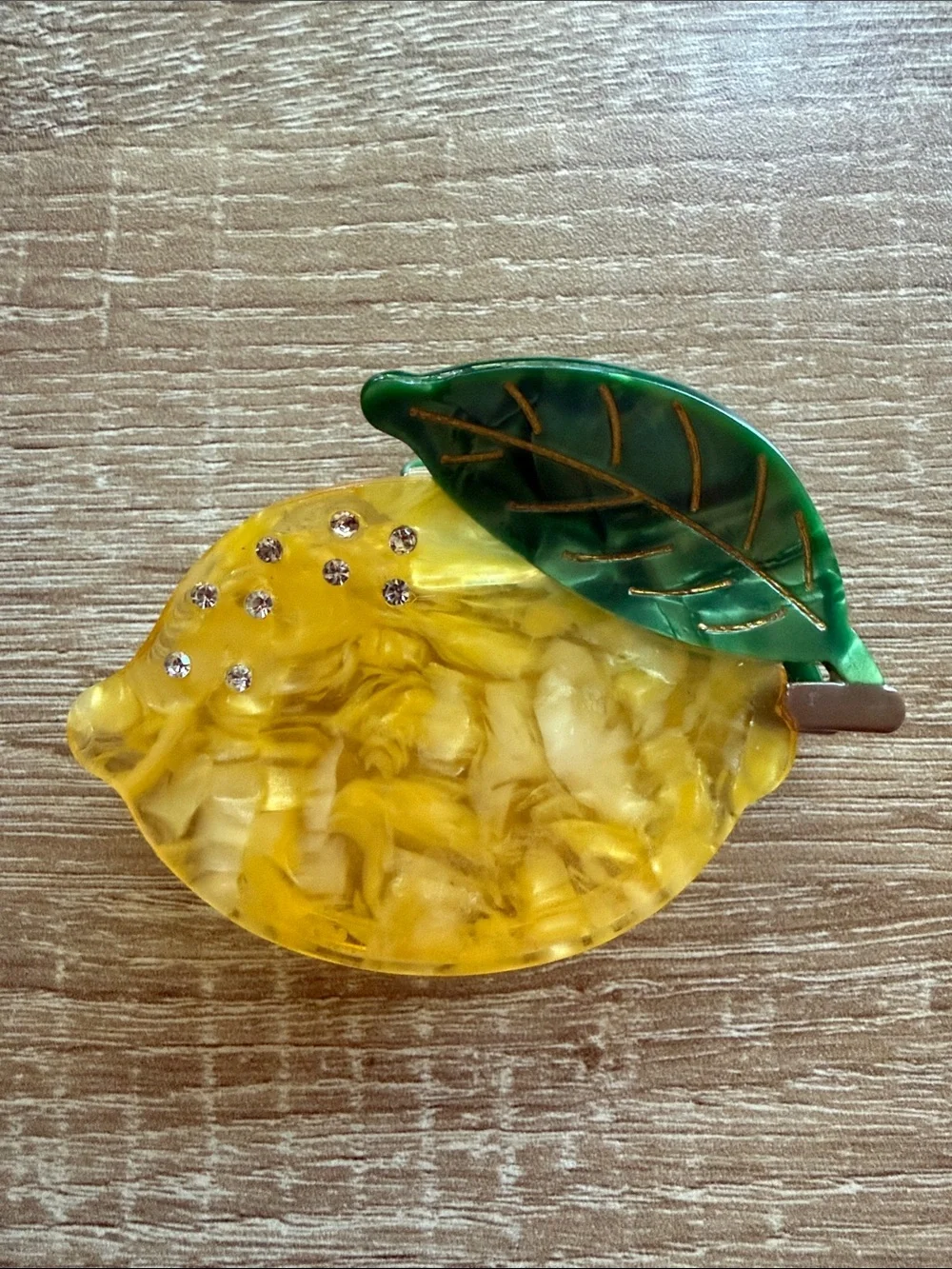 NWOT Yellow and Green Lemon Hair Clip
